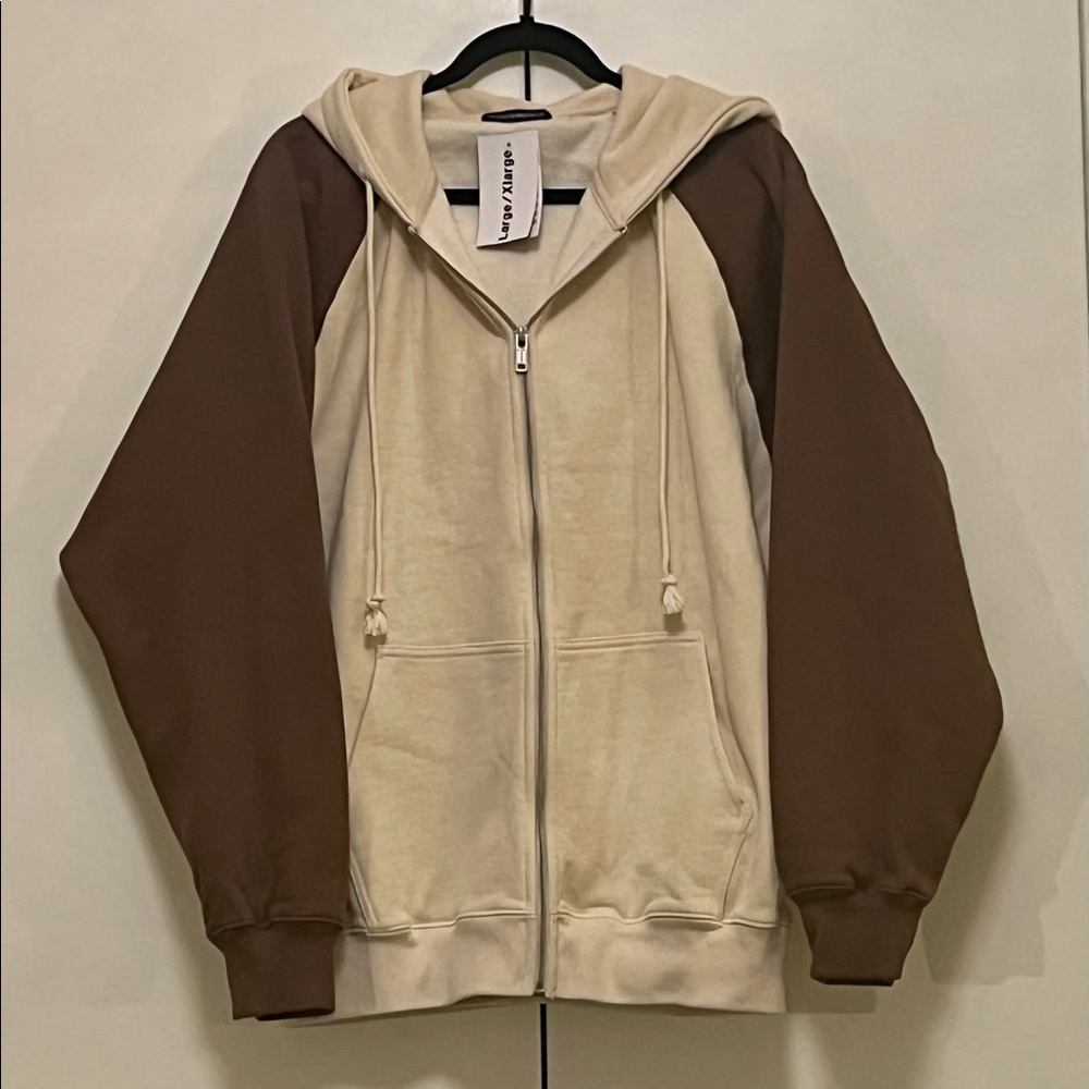 Brandy melville raglan zip hoodie